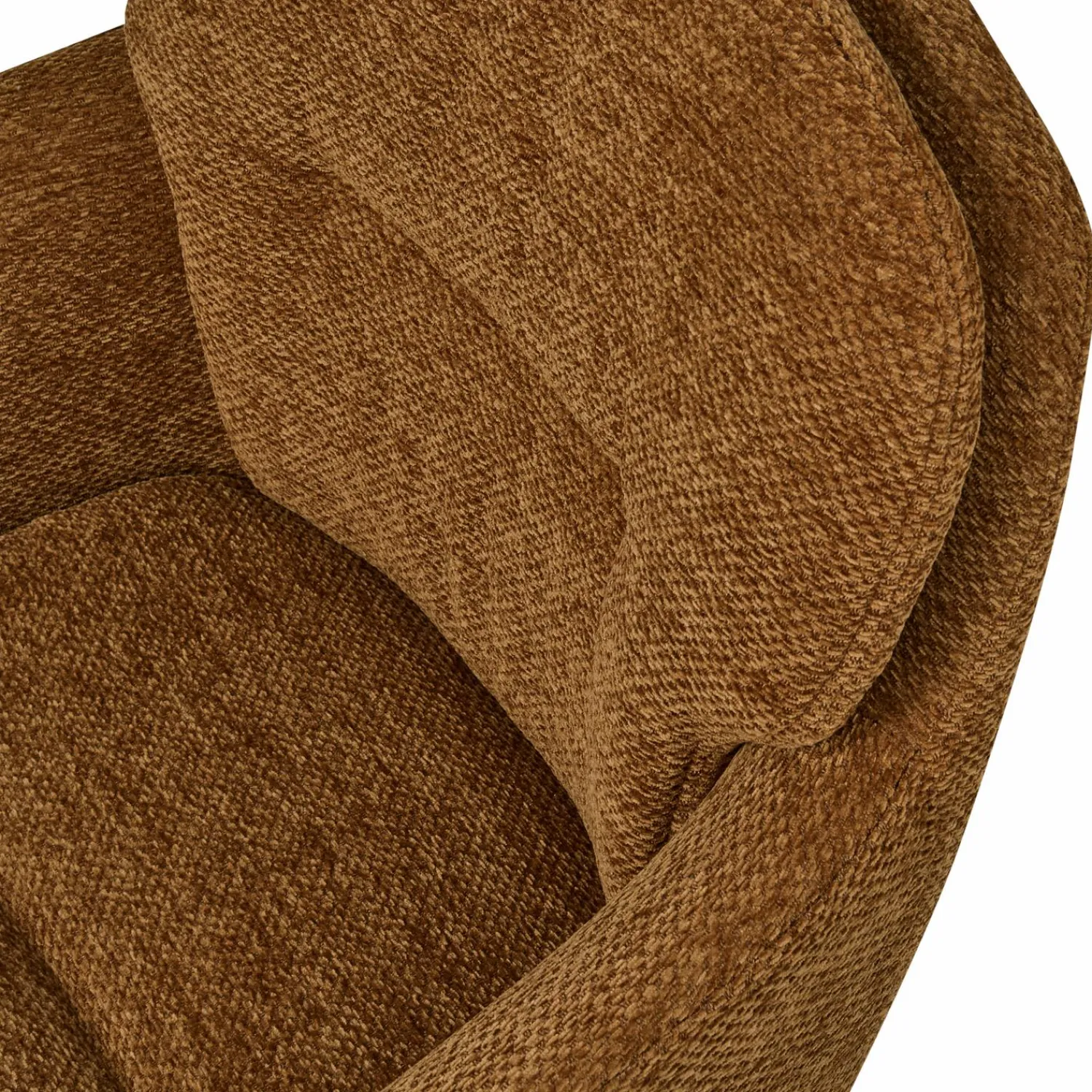 Clearance WOOOD Runa eetkamerstoel chenille Karamel bruin/geel