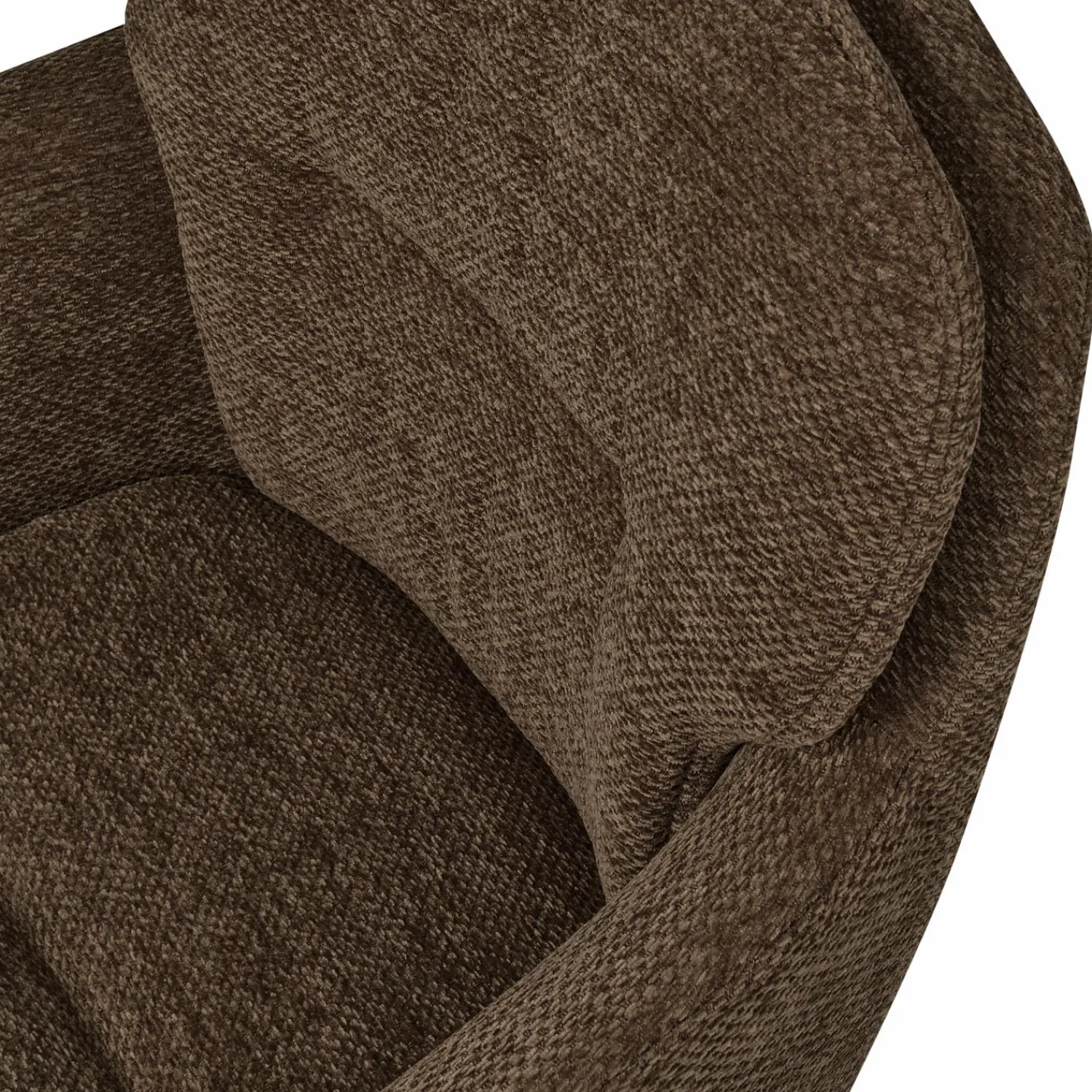 Sale WOOOD Runa eetkamerstoel chenille Warm bruin