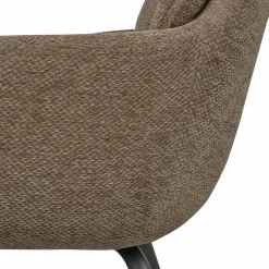 Outlet WOOOD Runa eetkamerstoel chenille donker zand Donkerzand