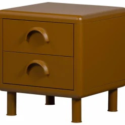 New WOOOD Rune ladekast/nachtkastje 2 lades metaal honinggeel