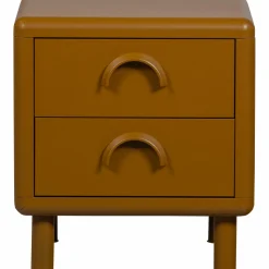 New WOOOD Rune ladekast/nachtkastje 2 lades metaal honinggeel