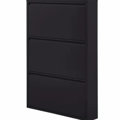 Clearance WOOOD Sabine 3-vaks schoenenkast metaal Zwart