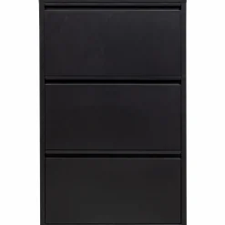 Clearance WOOOD Sabine 3-vaks schoenenkast metaal Zwart