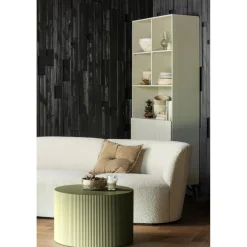 WOOOD Sanne bijzettafel rond Militair groen