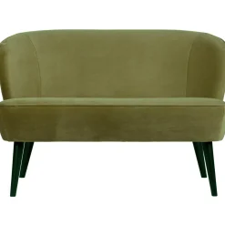 Outlet WOOOD Sara bankje velvet Army