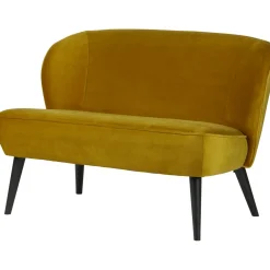 Outlet WOOOD Sara bankje velvet Oker