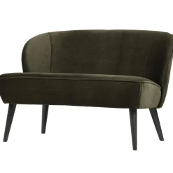 Clearance WOOOD Sara bankje velvet warm Groen