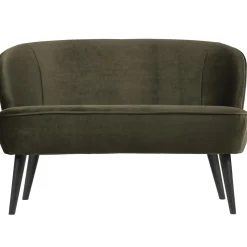 Clearance WOOOD Sara bankje velvet warm Groen