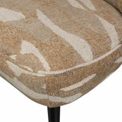 Outlet WOOOD Sara fauteuil geweven stof camouflage dessin Zand