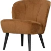 WOOOD Sara fauteuil structure velvet cognac