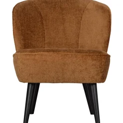 WOOOD Sara fauteuil structure velvet cognac