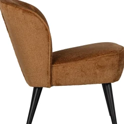 WOOOD Sara fauteuil structure velvet cognac