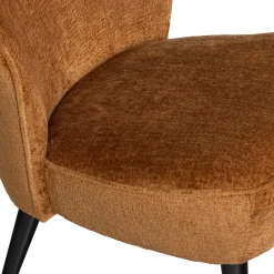 WOOOD Sara fauteuil structure velvet cognac