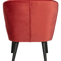 Online WOOOD Sara fauteuil velvet Framboos