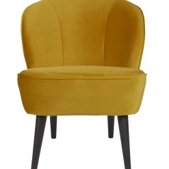 New WOOOD Sara fauteuil velvet Oker
