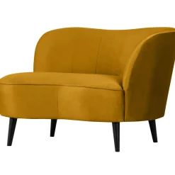 WOOOD Sara lounge fauteuil rechts velvet Oker