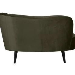 Outlet WOOOD Sara lounge fauteuil rechts velvet Warm groen