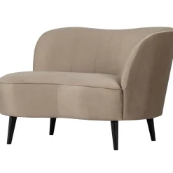 Discount WOOOD Sara lounge fauteuil rechts velvet Khaki