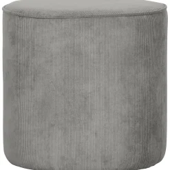 Online WOOOD Sara poef hoog ribstof verweerd groen 46xø46