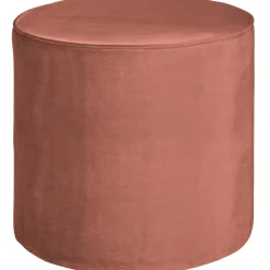 WOOOD Sara poef hoog velvet oud 46xø46 Roze