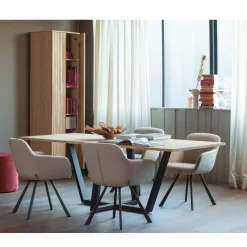 Sale WOOOD Sara poef hoog velvet 46xø46 Framboos