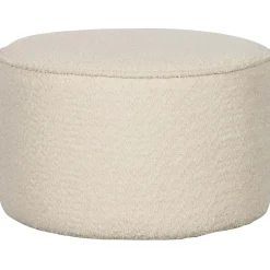 Outlet WOOOD Sara poef laag bouclé crème 36xø60