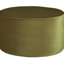 Discount WOOOD Sara poef laag velvet 36xø60 Army