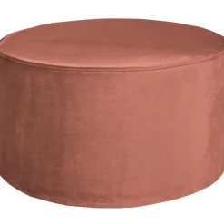 Sale WOOOD Sara poef laag velvet oud 36xø60 Roze
