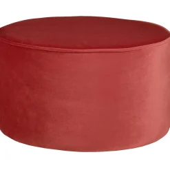 Sale WOOOD Sara poef laag velvet 36xø60 Framboos