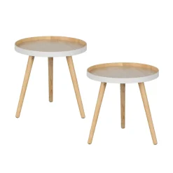 WOOOD Sasha bijzettafel hout ø41 cm