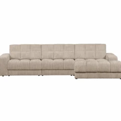 Outlet WOOOD Second Date chaise longue rechts ribstof Travertin
