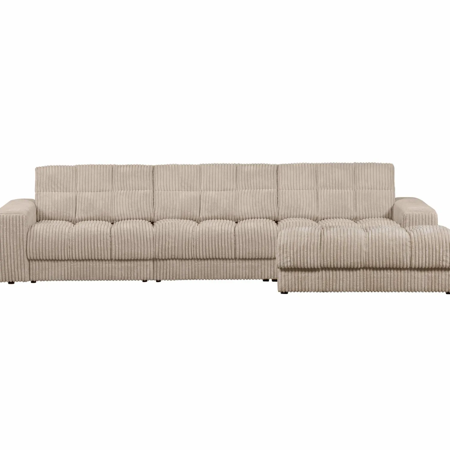 Outlet WOOOD Second Date chaise longue rechts ribstof Travertin