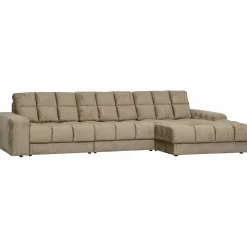 Best WOOOD Second Date chaise longue rechts structure velvet Wheatfield
