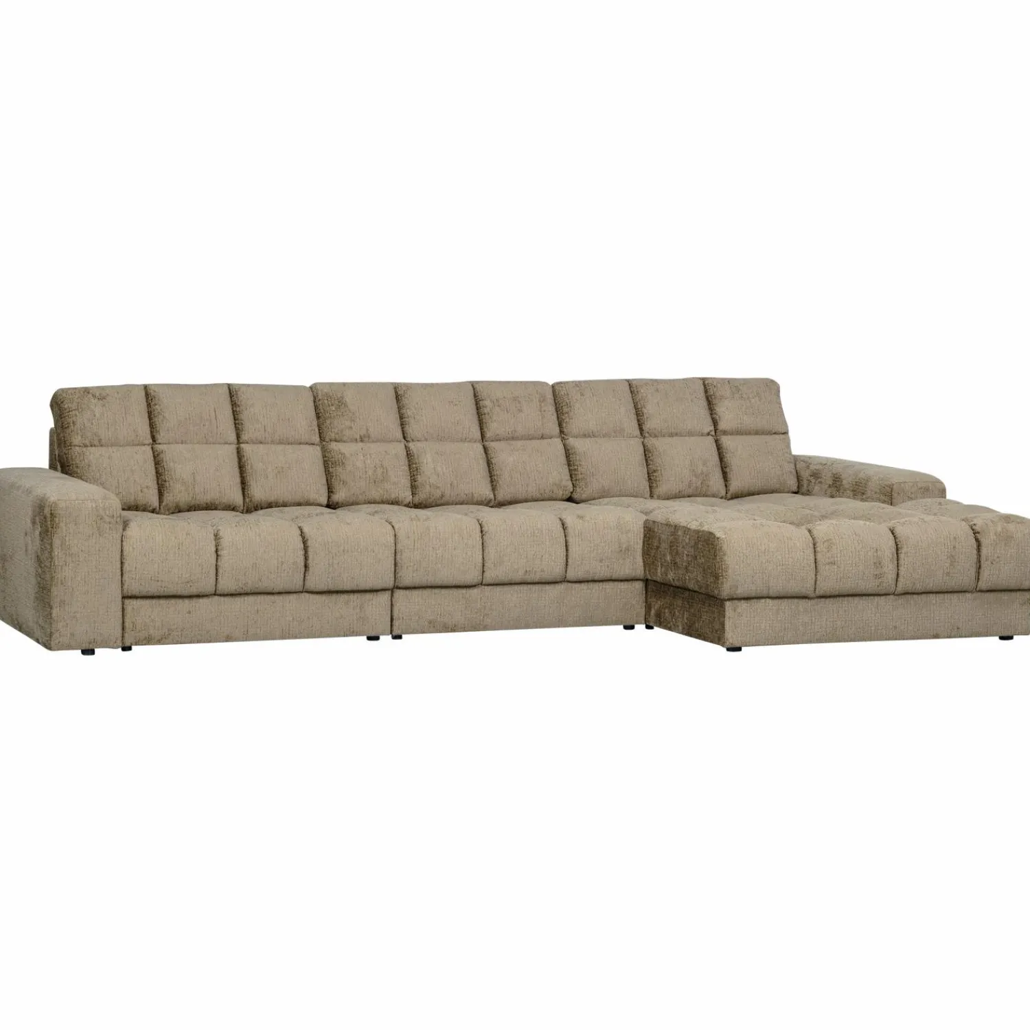 Best WOOOD Second Date chaise longue rechts structure velvet Wheatfield