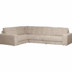 Sale WOOOD Second Date hoekbank links ribstof Travertin