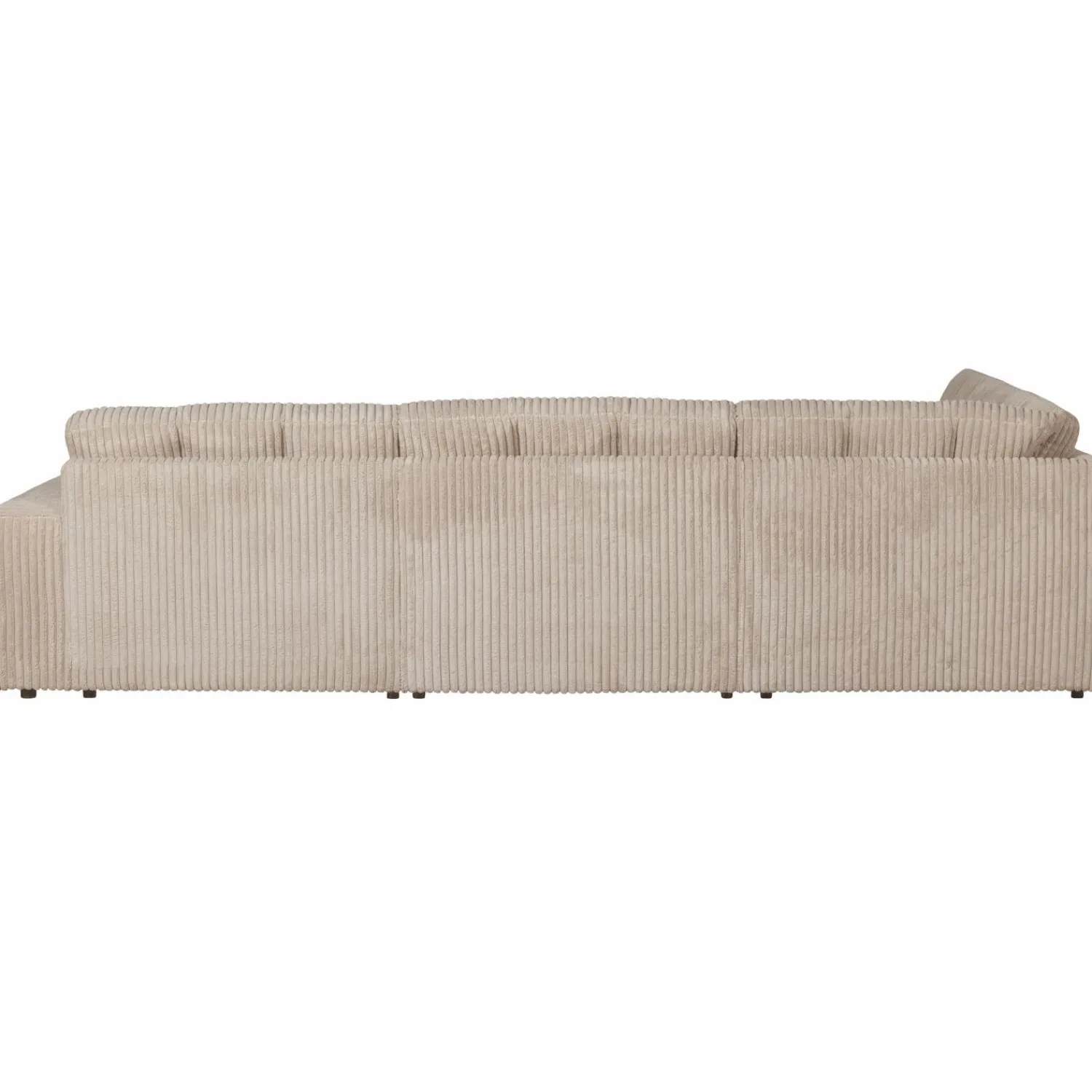 Sale WOOOD Second Date hoekbank links ribstof Travertin