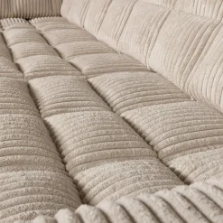 Sale WOOOD Second Date hoekbank links ribstof Travertin