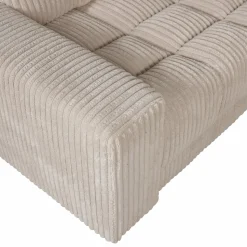 Sale WOOOD Second Date hoekbank links ribstof Travertin