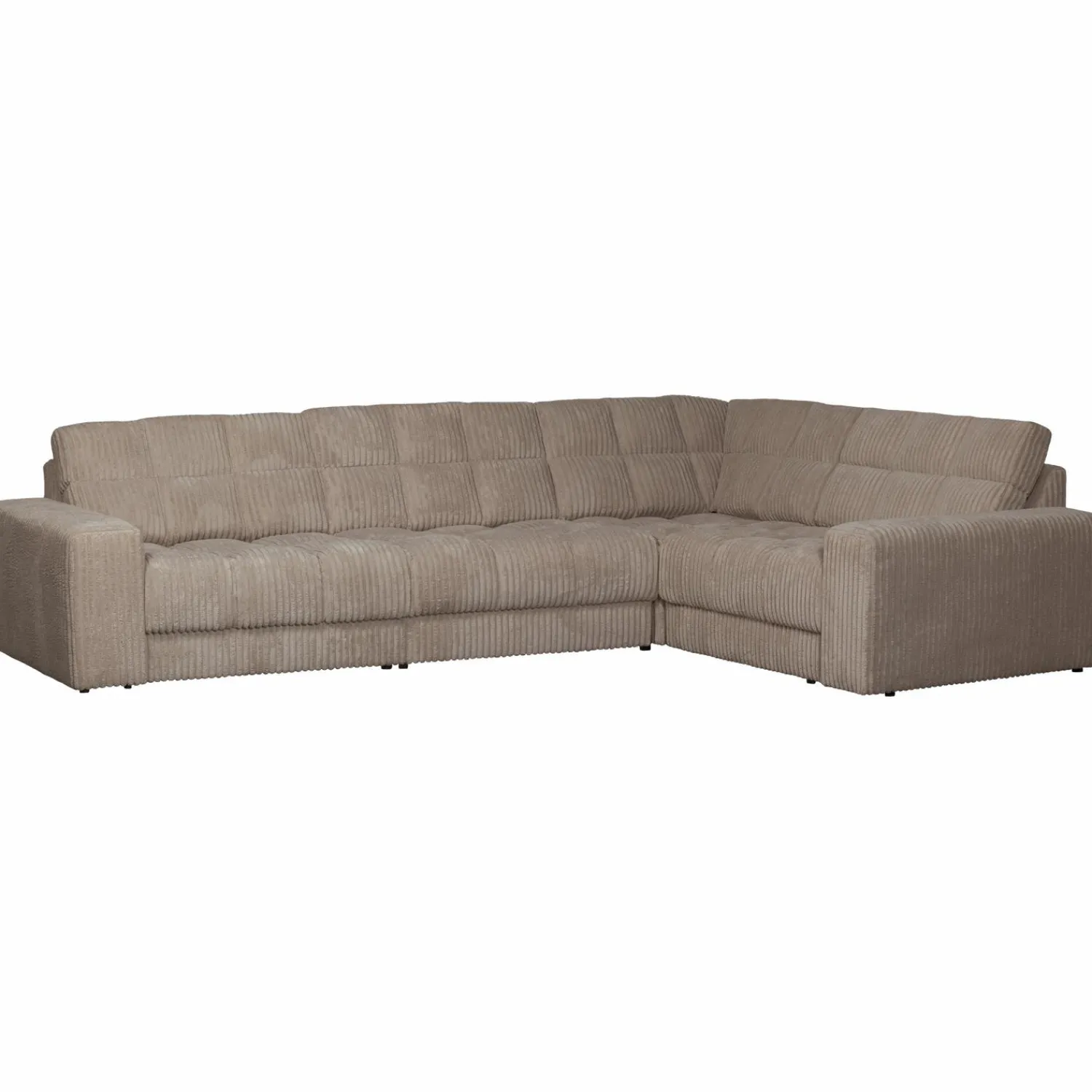 Discount WOOOD Second Date hoekbank rechts ribstof Mud