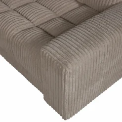 Discount WOOOD Second Date hoekbank rechts ribstof Mud