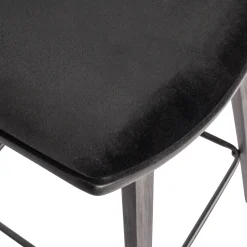 Best WOOOD Senn barstoel velvet zwart