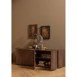 Discount WOOOD Sense dressoir 4-deurs mango hout walnoot