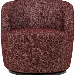 New WOOOD Serra draaifauteuil rood melange Bordeaux