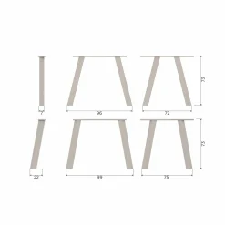 Outlet WOOOD Set v 2 - Haarlem 4-standen poot eiken dakargrau