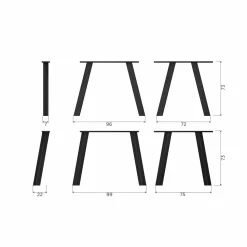 Discount WOOOD Set v 2 - Haarlem 4-standen poot eiken blacknight