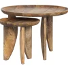 Discount WOOOD Set v 2 - High Heels bijzettafels mango hout naturel