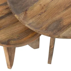 Discount WOOOD Set v 2 - High Heels bijzettafels mango hout naturel