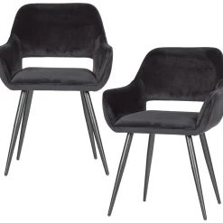 Outlet WOOOD Set v 2 - Jelle stoel velvet zwart