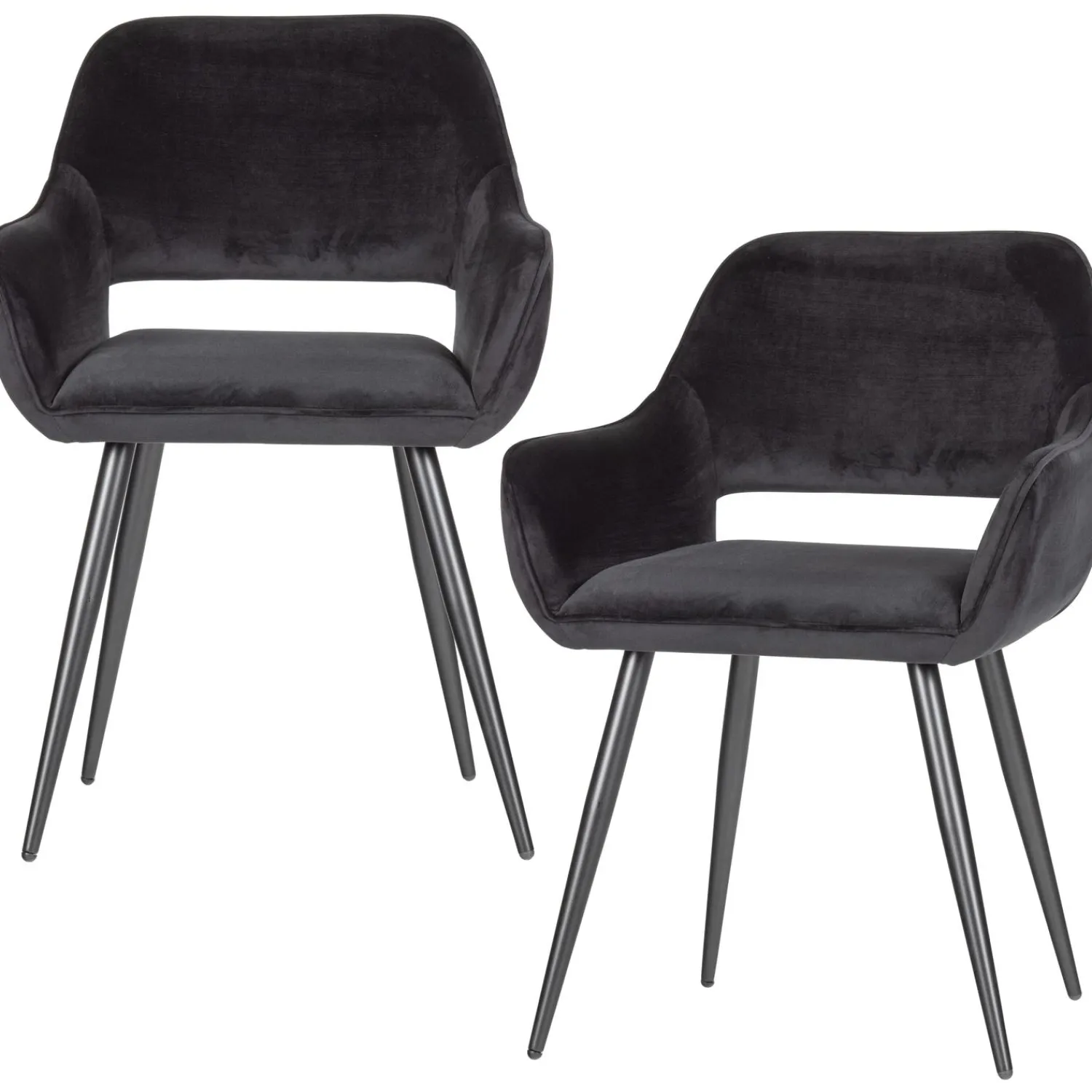 Outlet WOOOD Set v 2 - Jelle stoel velvet zwart