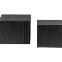 Best WOOOD Set v 2 - Sanne bijzettafels vierkant zwart